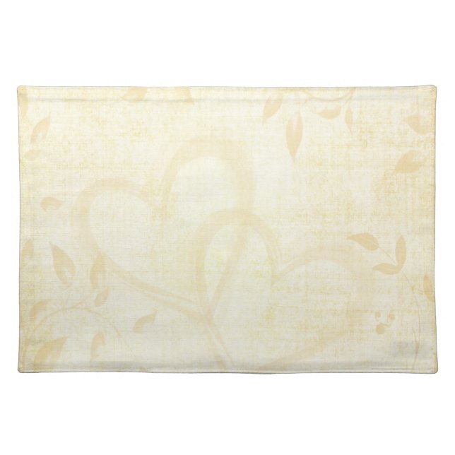 Vintage Aged Paper Wedding Placemat (Front)