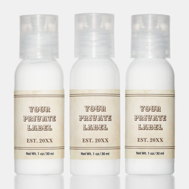 Vintage Aged Parchment Your Private Label  Hand Lotion (Set)