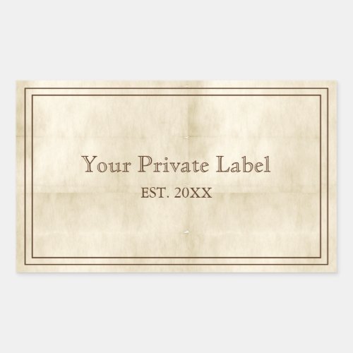 Vintage Aged Parchment Your Private Label Stickers