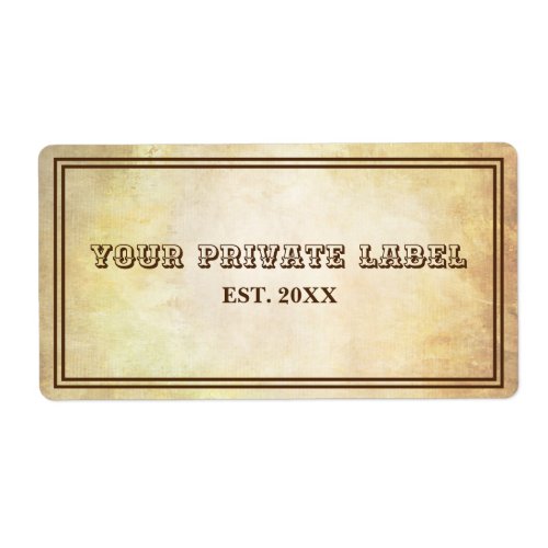 Vintage Aged Parchment Your Private Label Stickers