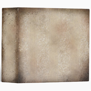 Vintage Aged Pattern Scrapbook 3 Ring Binder