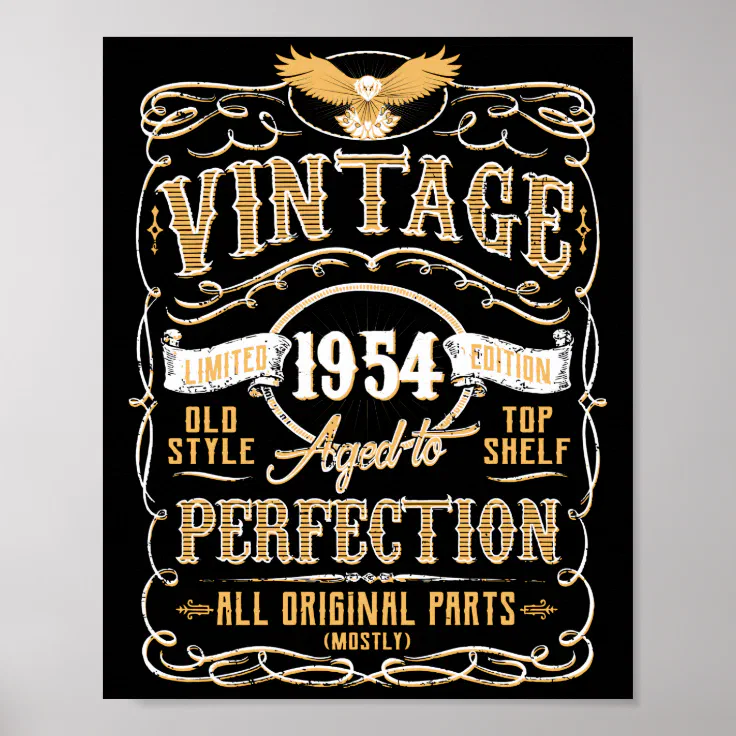 1954 Vintage Birthday Shirt For Men – 'Aged To Perfection' 71st Birthday Gift, Authentic Texan Design - View #4