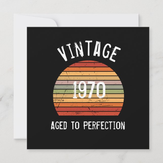 Vintage Aged To Perfection Birthday Card (Front)