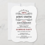 Vintage Aged To Perfection Funny Birthday Invite at Zazzle