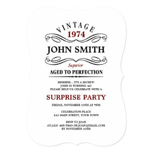 aged to perfection invitations zazzle