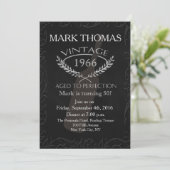 Vintage Aged to Perfection Invitation (Standing Front)