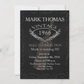 Vintage Aged to Perfection Invitation (Front)