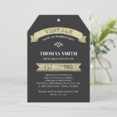 Vintage Aged to Perfection Modern Trendy Birthday Invitation (Standing Front)