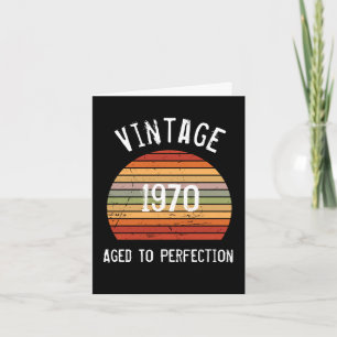 Vintage Aged To Perfection Retro Sun Birthday Card