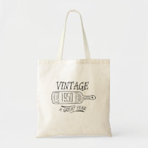 Vintage aged to perfection tote bag