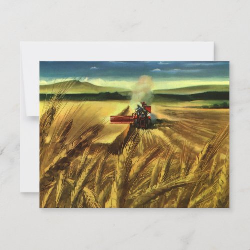 Vintage Agricultural Farm Business Wheat Farming