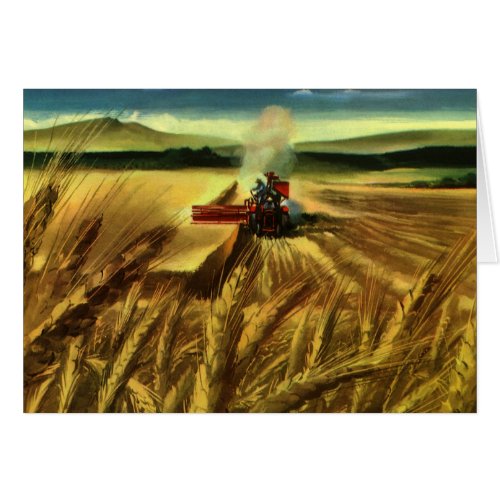 Vintage Agricultural Farm Business Wheat Farming