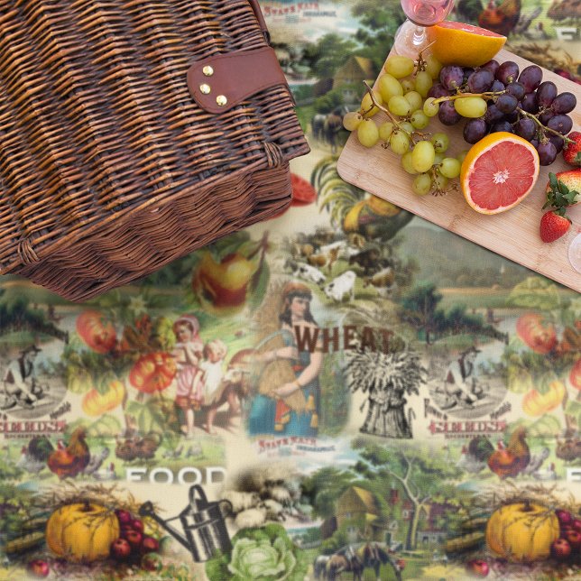 Vintage Agriculture Fleece Blanket (Creator Uploaded)