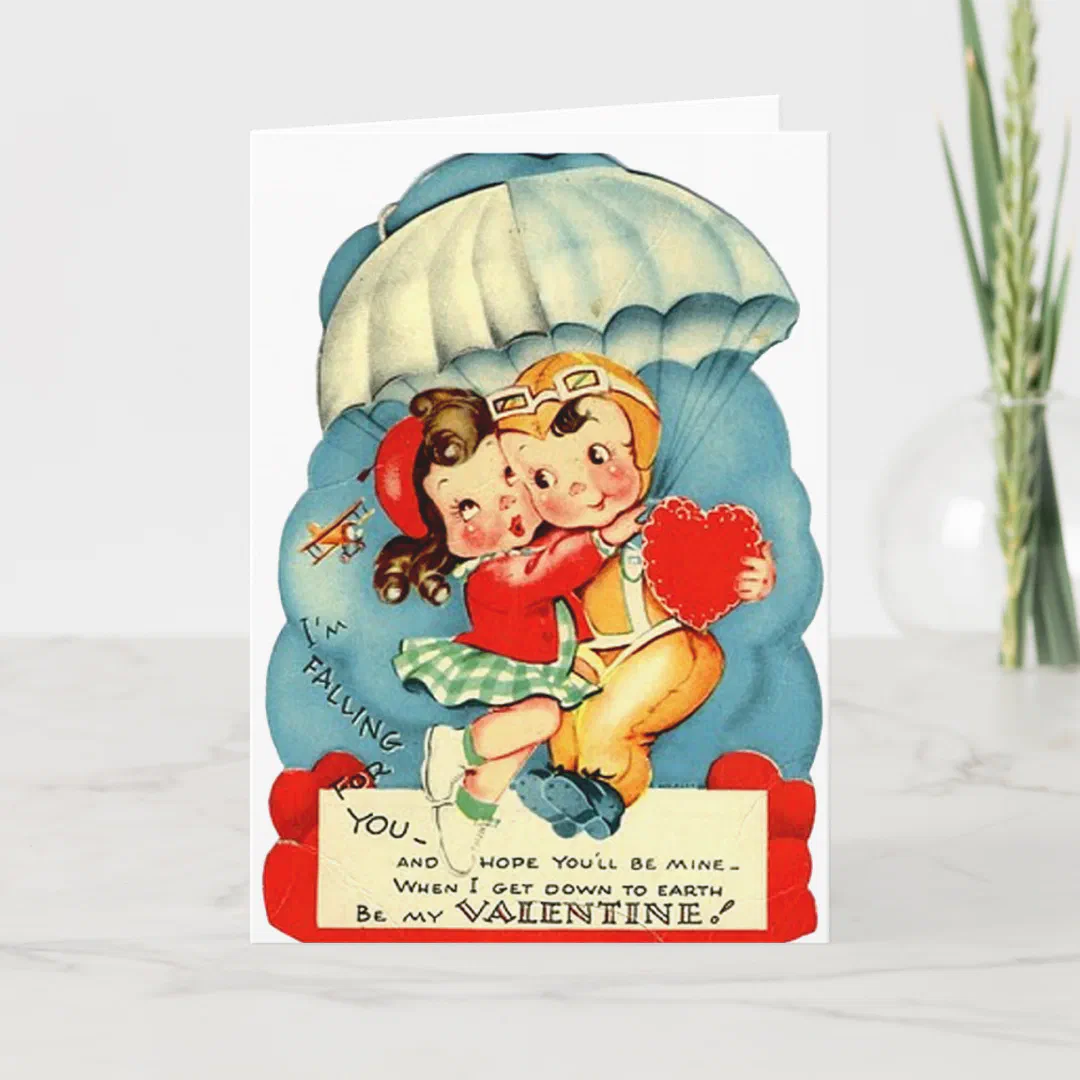 Vintage Air Force Valentine's Day Card (Front)