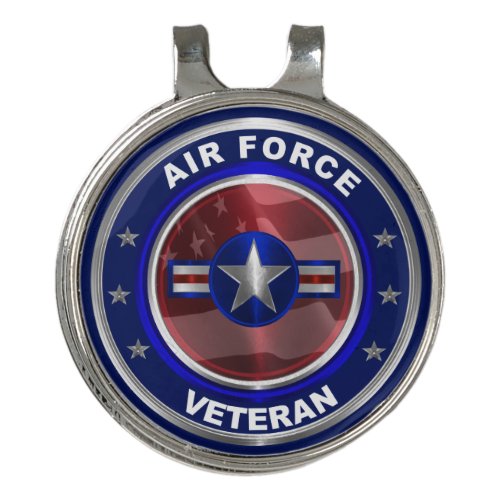 Vintage Air Force Veteran  Golf Hat Clip