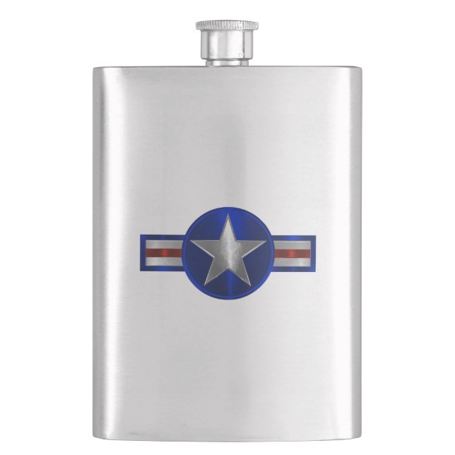 Vintage Air Force Veteran Keepsake Flask (Front)