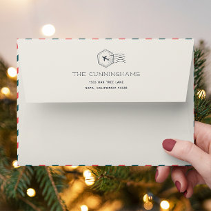 Vintage Air Mail 5x7 Return Address Envelope