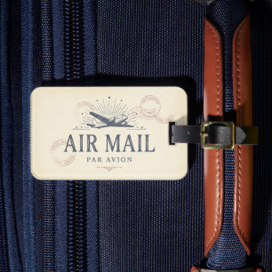 Vintage Air Mail Luggage Tag