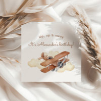 Vintage Aircraft Biplane Boy's Birthday