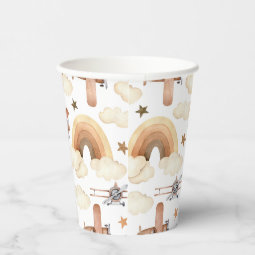 Vintage Aircraft Biplane Boy's Birthday Party Paper Cups | Zazzle