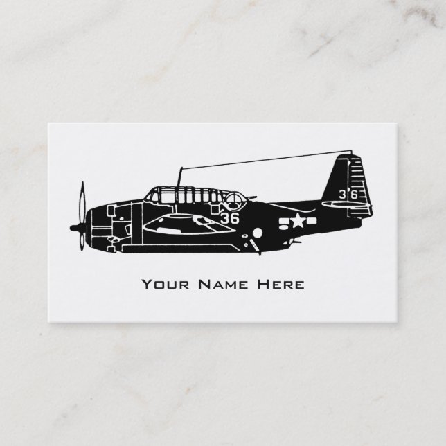 Vintage Aircraft Business Card (Front)