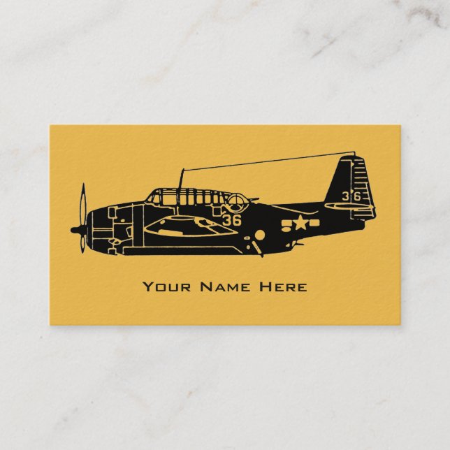 Vintage Aircraft Business Card (Front)