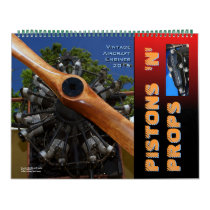 Vintage  Aircraft  Engines Huge 2015 Calendar