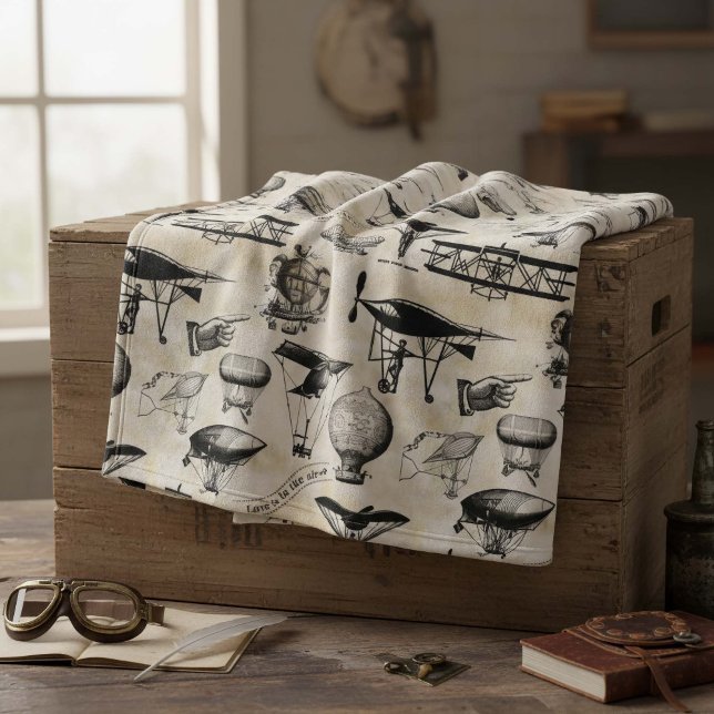 Vintage Aircraft ID913 Fleece Blanket (Creator Uploaded)