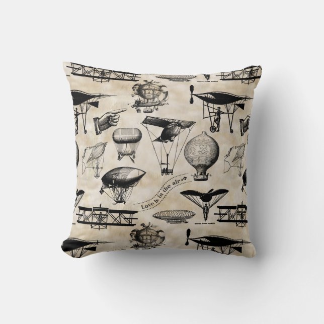 Vintage Aircraft ID913 Throw Pillow (Front)