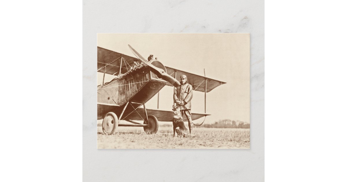 Vintage aircraft postcard Zazzle
