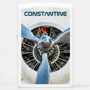 Vintage aircraft propeller customizable elegant zippo lighter