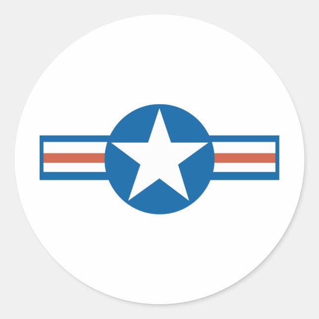 Vintage Airforce Logo_2 Classic Round Sticker (Front)