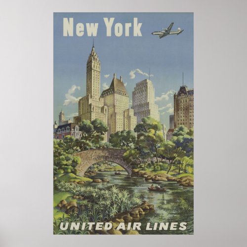 Vintage Airlines Advertisement Poster