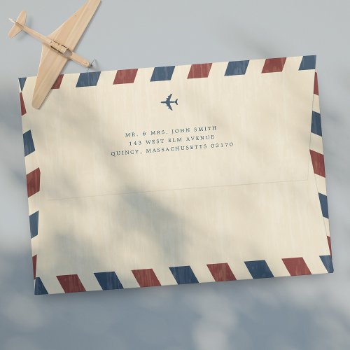 Vintage Airmail A6 Envelope