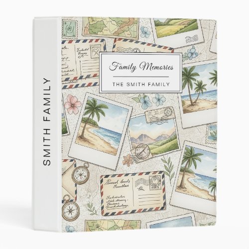 Vintage Airmail Adventure (1) Mini Binder
