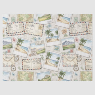 Vintage Airmail Adventure (1) Tissue Paper
