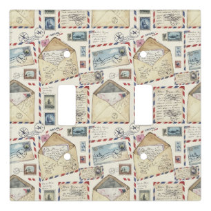 Vintage Airmail Adventure (2) Light Switch Cover