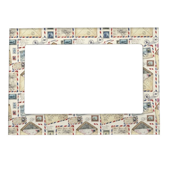 Vintage Airmail Adventure (2) Magnetic Frame (Front)