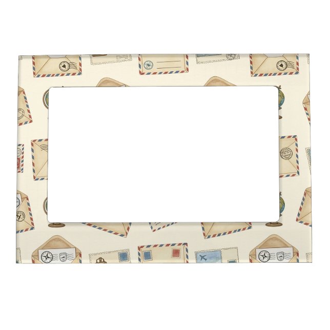 Vintage Airmail Adventure (4) Magnetic Frame (Front)