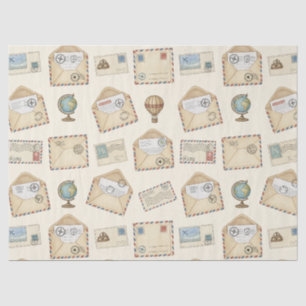 Vintage Airmail Adventure (4) Tissue Paper