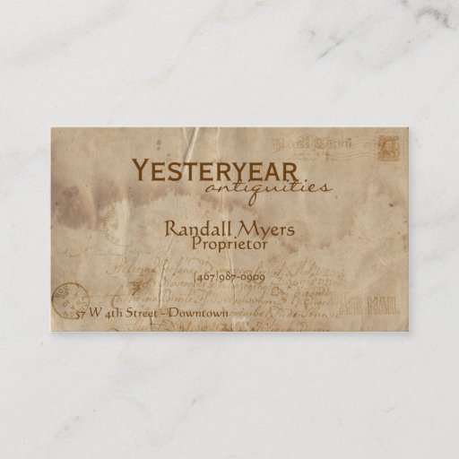 Customizable Vintage Airmail II Business Card