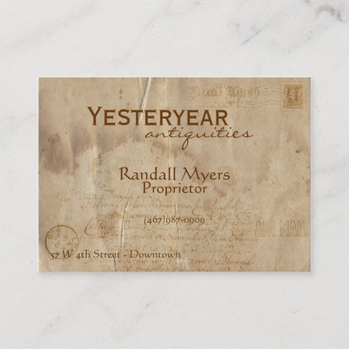 Vintage Airmail II Business Card Template