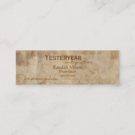 Customizable Vintage Airmail II Business Card Template