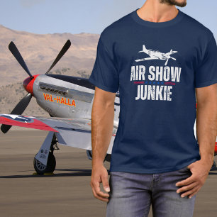 Vintage Airplane Air Show Junkie WWII Aviation T-Shirt