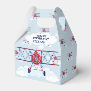 Vintage Airplane Airforce Airshow Aviator Party Favor Boxes