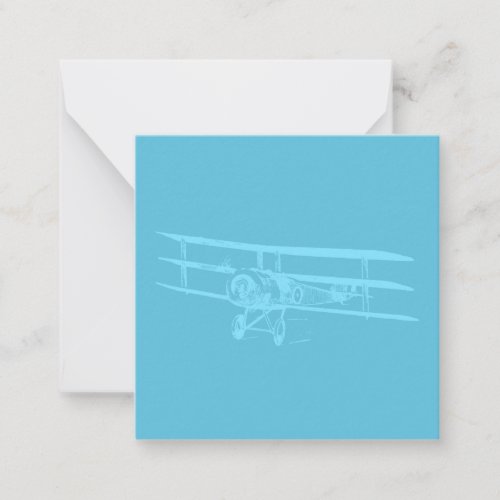 Vintage Airplane Art CUSTOM COLOR Note Card