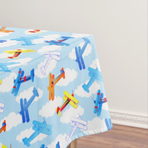 Vintage Airplane Aviator Aviation Airforce Pilot Tablecloth