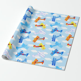 Vintage Airplane Aviator Aviation Airforce Pilot Wrapping Paper