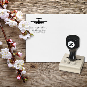Vintage Airplane B-17 Flying Fortress Aviation Rubber Stamp
