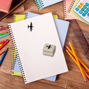 Vintage Airplane B-17 Military Aviation Rubber Stamp